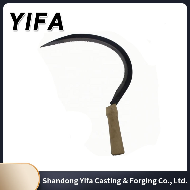 Tempered Steel Long Handle Farming Garden Grass Hand Held Palm Sickle