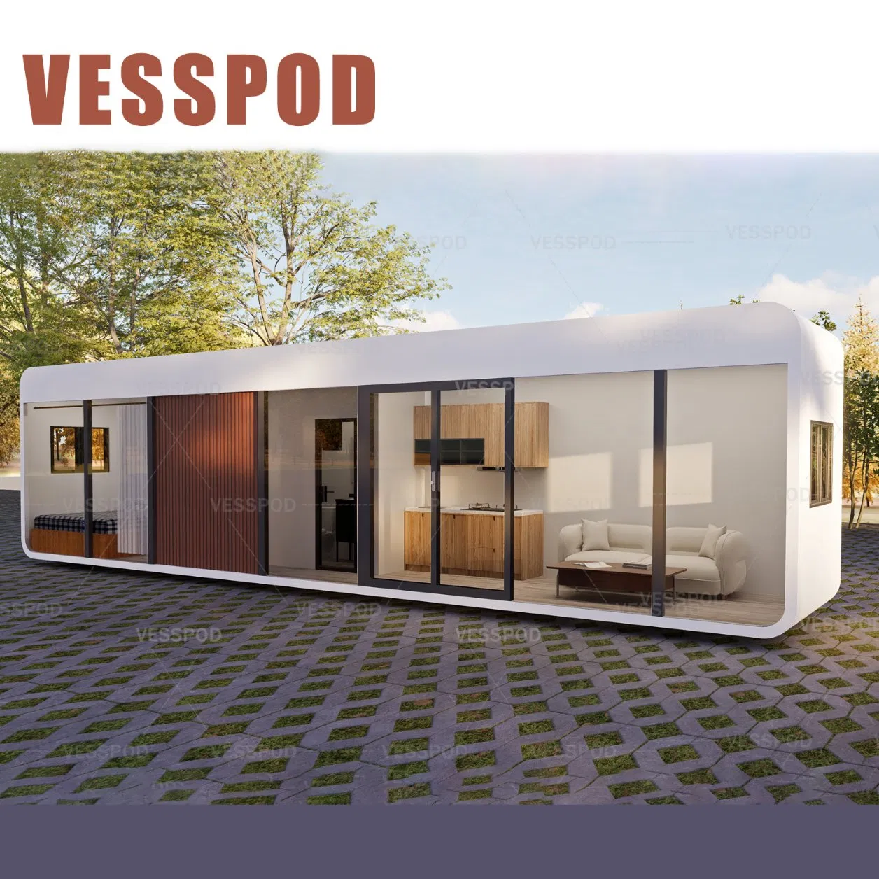 Modern Design 40FT Container Homes Capsule Office Pod Portable Office Pod