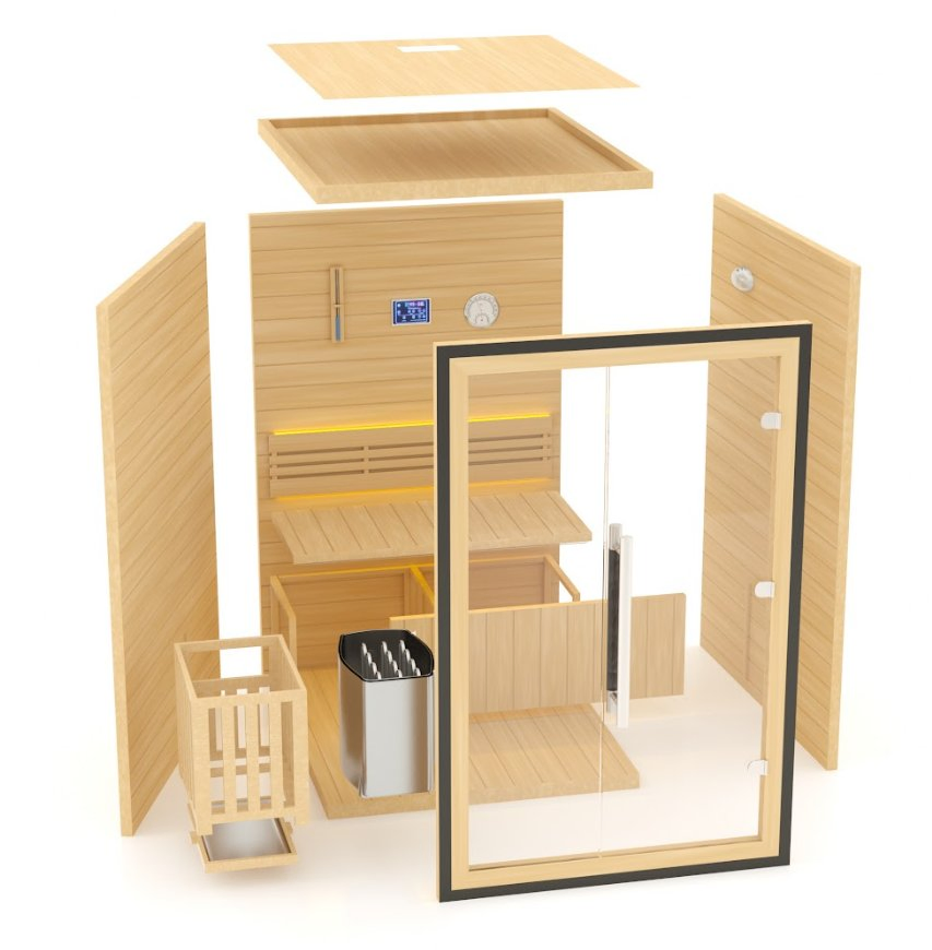 Компактная сауна для дома на 2-3 человек