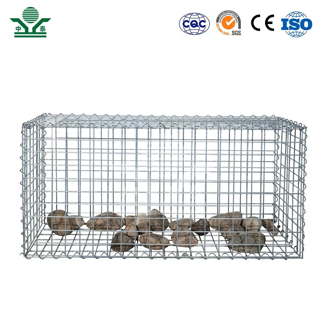 Zhongtai Gi Gabion Box China Suppliers Welded Gabion Box 1X0.5X0.5m 3.5-4.5mm Wire Gauge Galvanised Cages for Stones