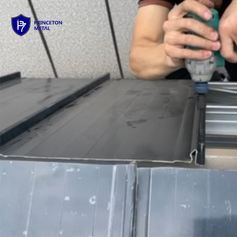 Aluminum Steel Standing Roof Seam Sheet Waterproof Easy Assemble Roof Soffit Panel