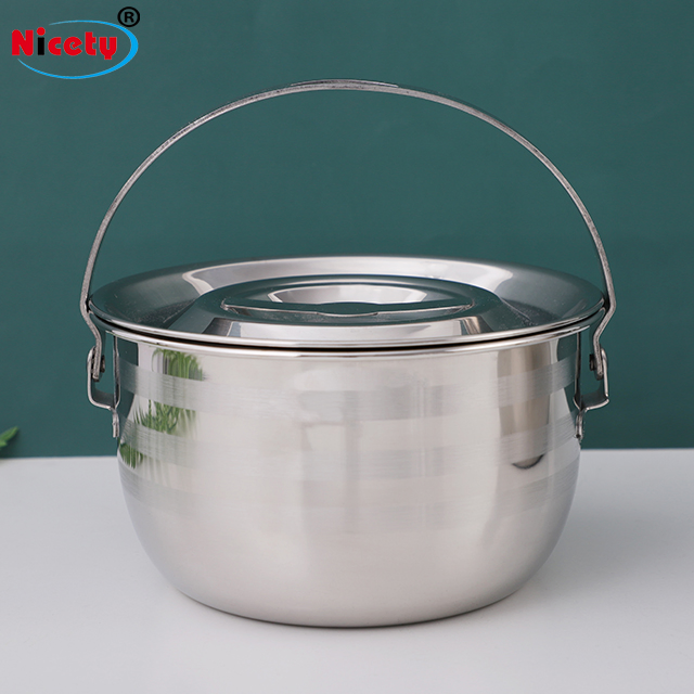 Kitchen Utensil 10 Pieces Outdoor Camping Eco-Friendly Stainless Steel Cookware Set