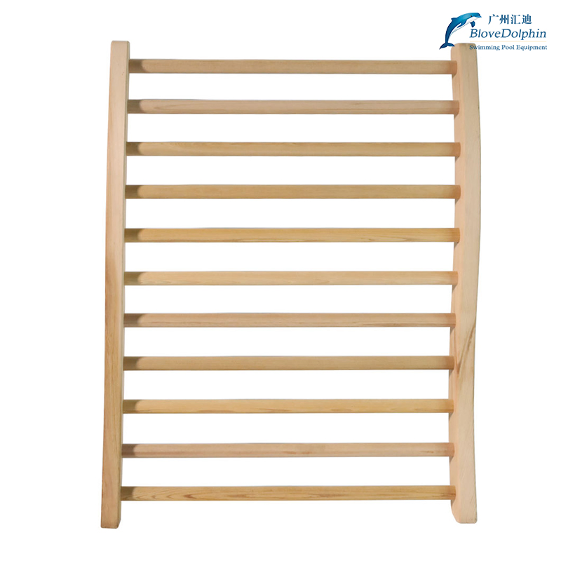 Sauna Backrest S-Shape Canadian Natural Wood Hemlock Sauna Chair