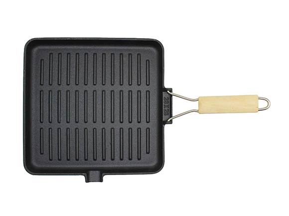Чугунная гриль-сковорода квадратная с антипригарным покрытием