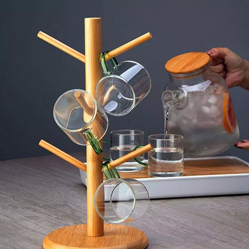 Держатель для кружек настольный, деревянный