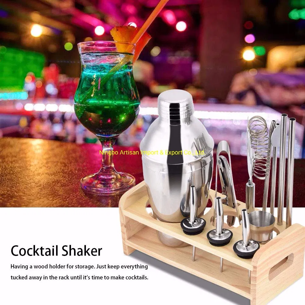 Stainless Steel Set Bartender Kit Tools Cocktail Shaker