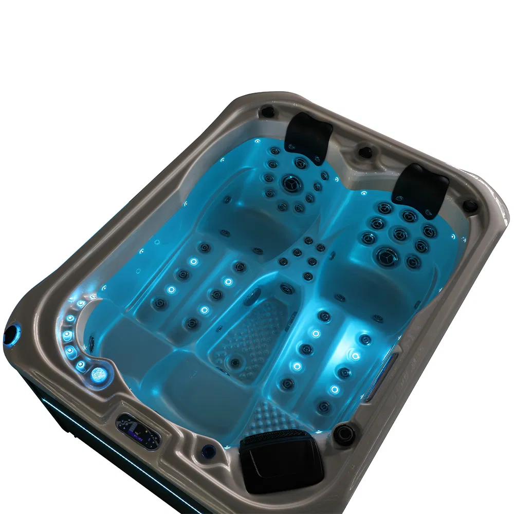 Коричневый акриловый спа-бассейн с гидромассажем для улицы