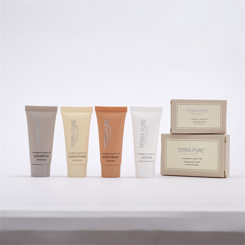 All-in-One Hotel Bathroom Set: Shampoo, Conditioner, Soap, Lotion, Shower Gel