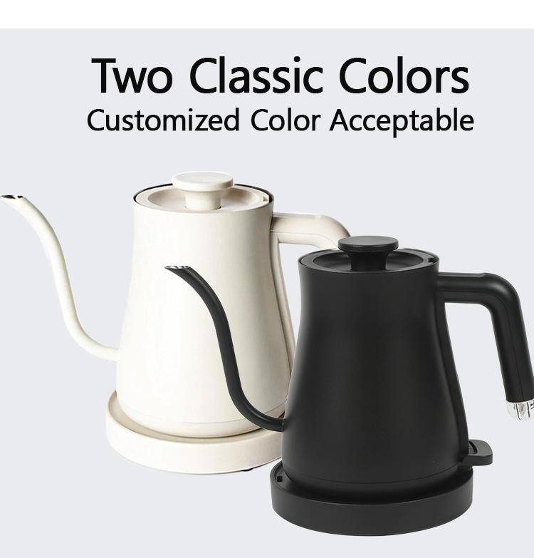 Household Kitchen Coffee Tea Kettle 600ml Long Spout Swing Pour Teapot Stainless Steel Kettle for Pour Over or Tea