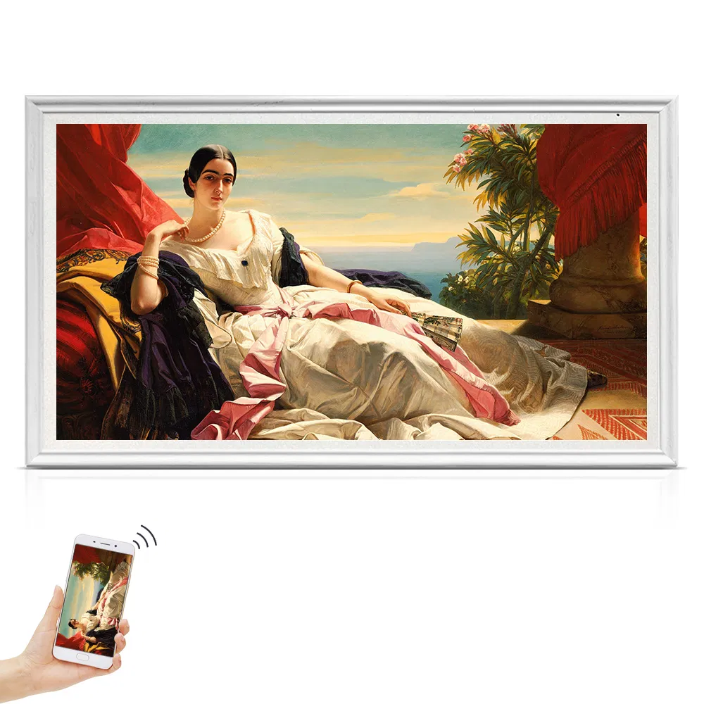 43 Inch Digital Photo Frame with Wooden Frame Video Player