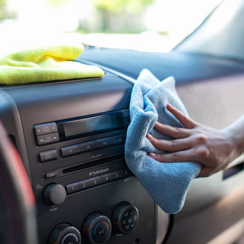 300GSM 40*40cm Overlock Warp-Knitted Microfiber Towel for Car Cleaning, Car Wash, Wiping Glass and Seat, Auto Detailing, Drying