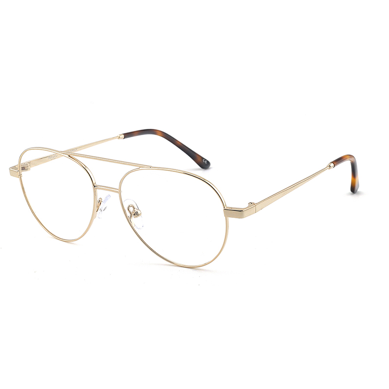 Hot Sales Double Bridges Adjustable Nosepads Square Frame Metal Wholesale Bluelight Prescription Eyewear for Men