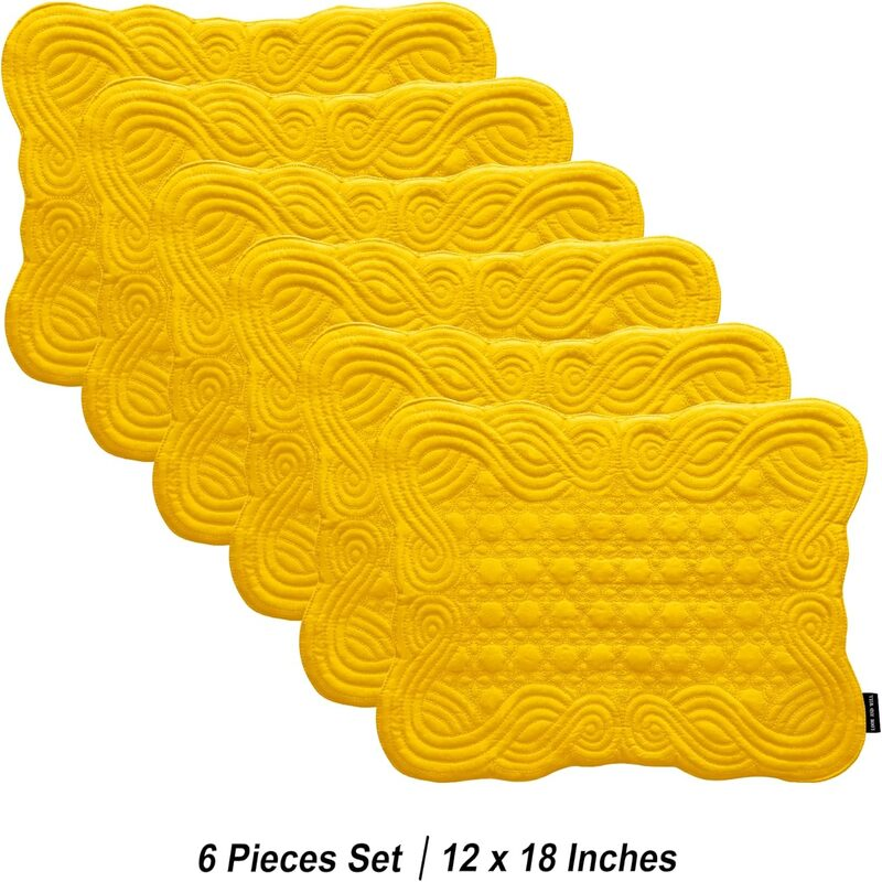 Farmhouse Style Washable Placemats for Kitchen Dining Tables