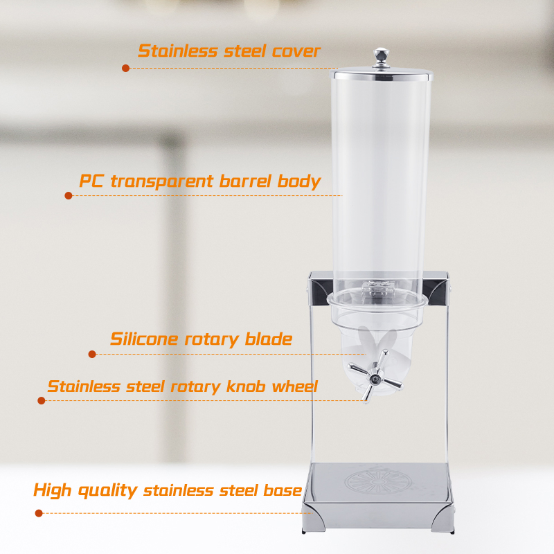 Daosheng Commercial 3.5L Plastic Dry Food Storage Cereal Container Candy Dry Food Cereal Dispenser