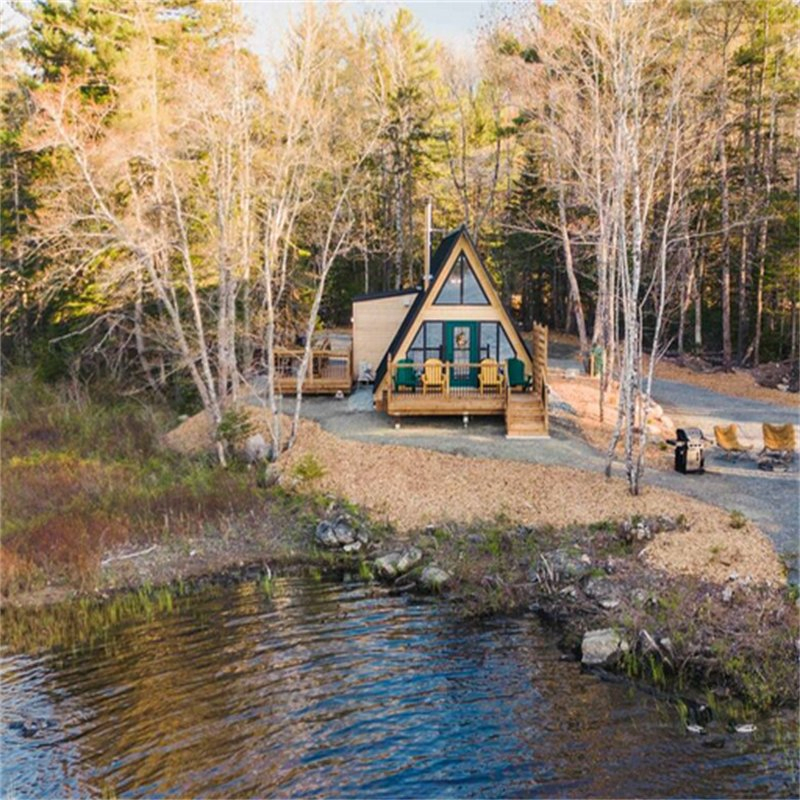 a-Frame Triangle off-Grid Cabin Kits a-Frame Lake Houses: Idyllic Waterfront Living