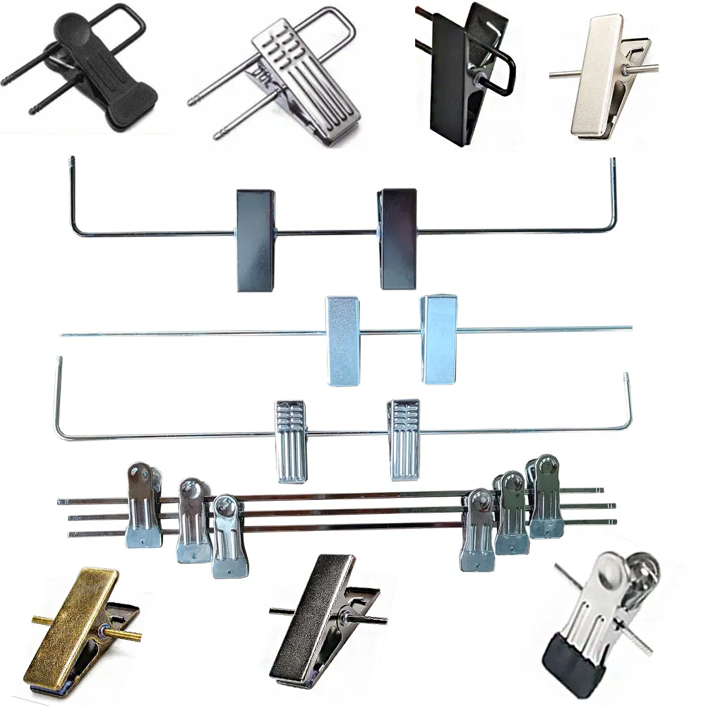 Accessories for Garment, Clothes, Wooden, Plastic Hangers Metal Wire Clips&Metal Galvanized Hook with Zinc, Nickel, Chrome Plated for Hangers Accessory Part