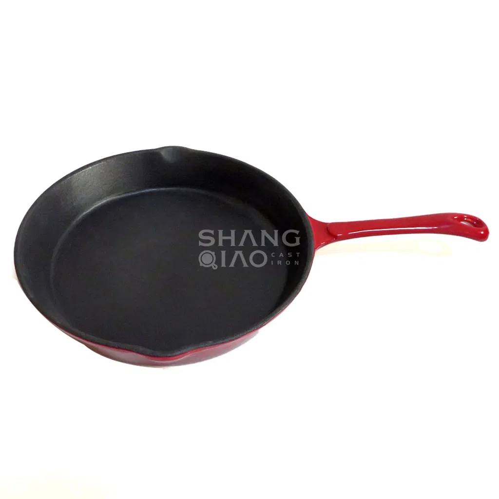 Custom Logo High Quality Cooking Enamel Kitchen Kitchen Cast Iron Skillet Fry Pans