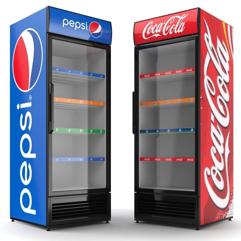 380L Single Door Beverage Display Cooler for Pepsi and Cola