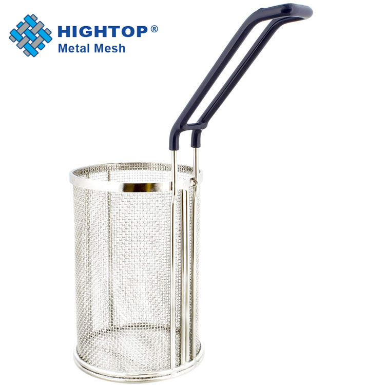 Stainless Steel Cooker Basket for Pasta Ramen Deep Food with Long Handle