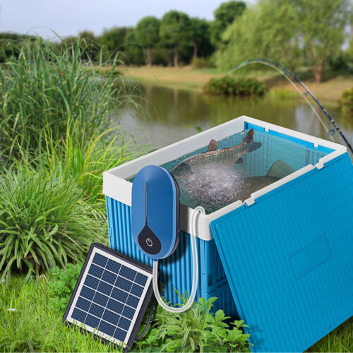 Solar Power Oxygenator Air Pump Aerator Set Aquarium Garden Pond Solar Increasing Oxygen Air Pump for Outdoor Fishing, Aquarium Emergency