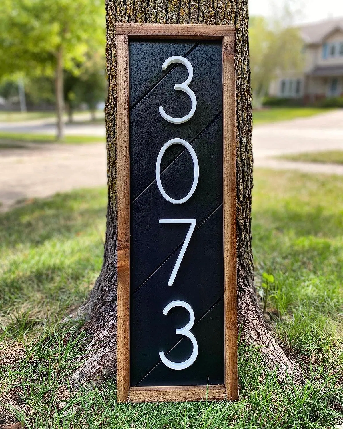 Modern Floating 3D House Number Gold