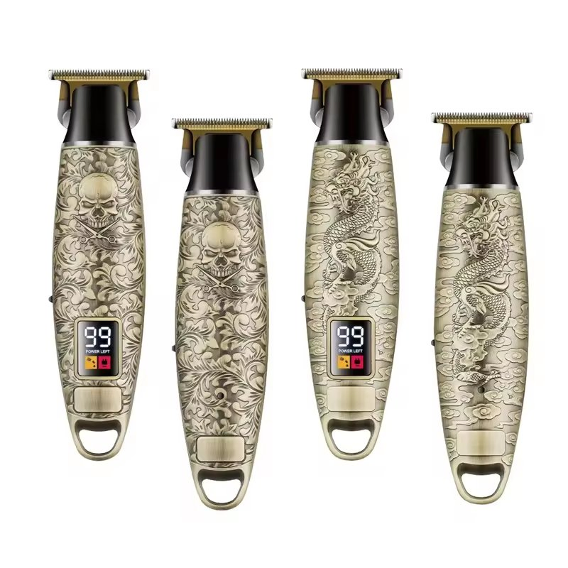 Professional Powerful Hair Clipper Trimmer Kit LCD Power Display Rechargeable Electric Barber Shaving Machine