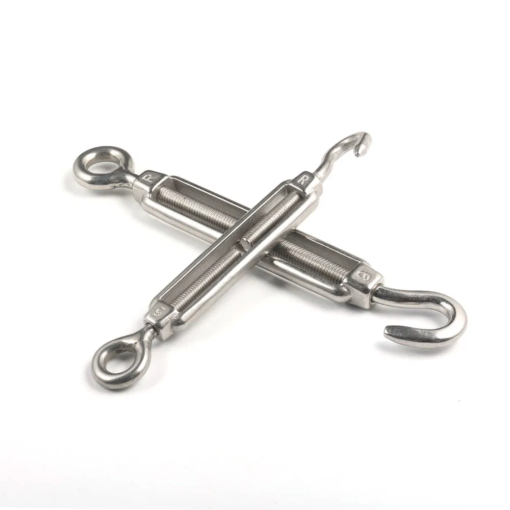 Wxsny Marine Grade 316 Stainless Steel M8 Turnbuckles Hook & Eye Cable Tensioner Wire Rope Strainer for Sun Shade Sail