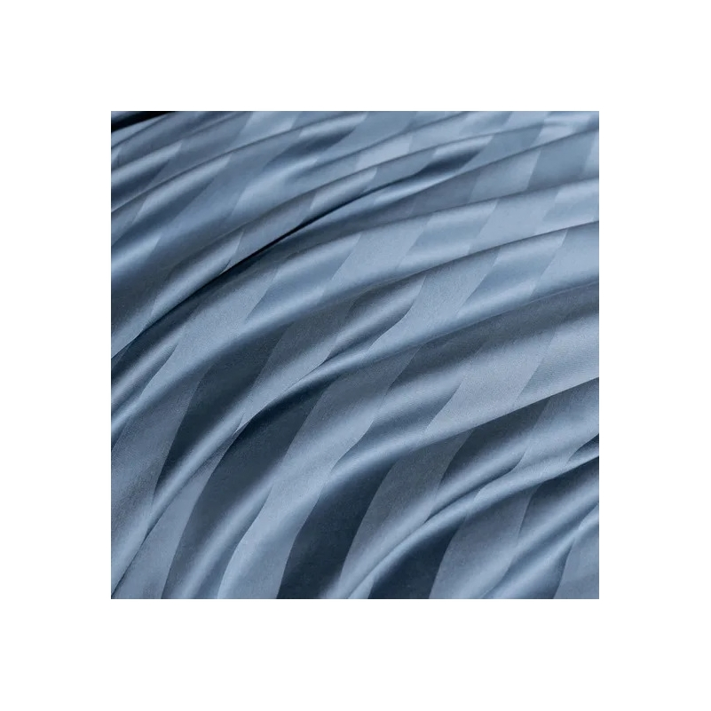 Hotel Collection Duvet Cover Queen Size 100% Cotton Satin White Striped Set (1 Duvet Cover & 2 Pillow Shams) Queen Quilt Cover