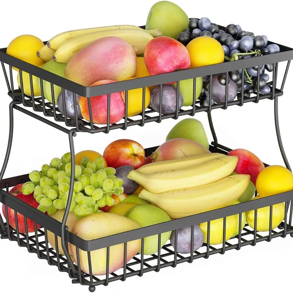 2-Tier Fruit Basket Countertop for Kitchen Mi27750