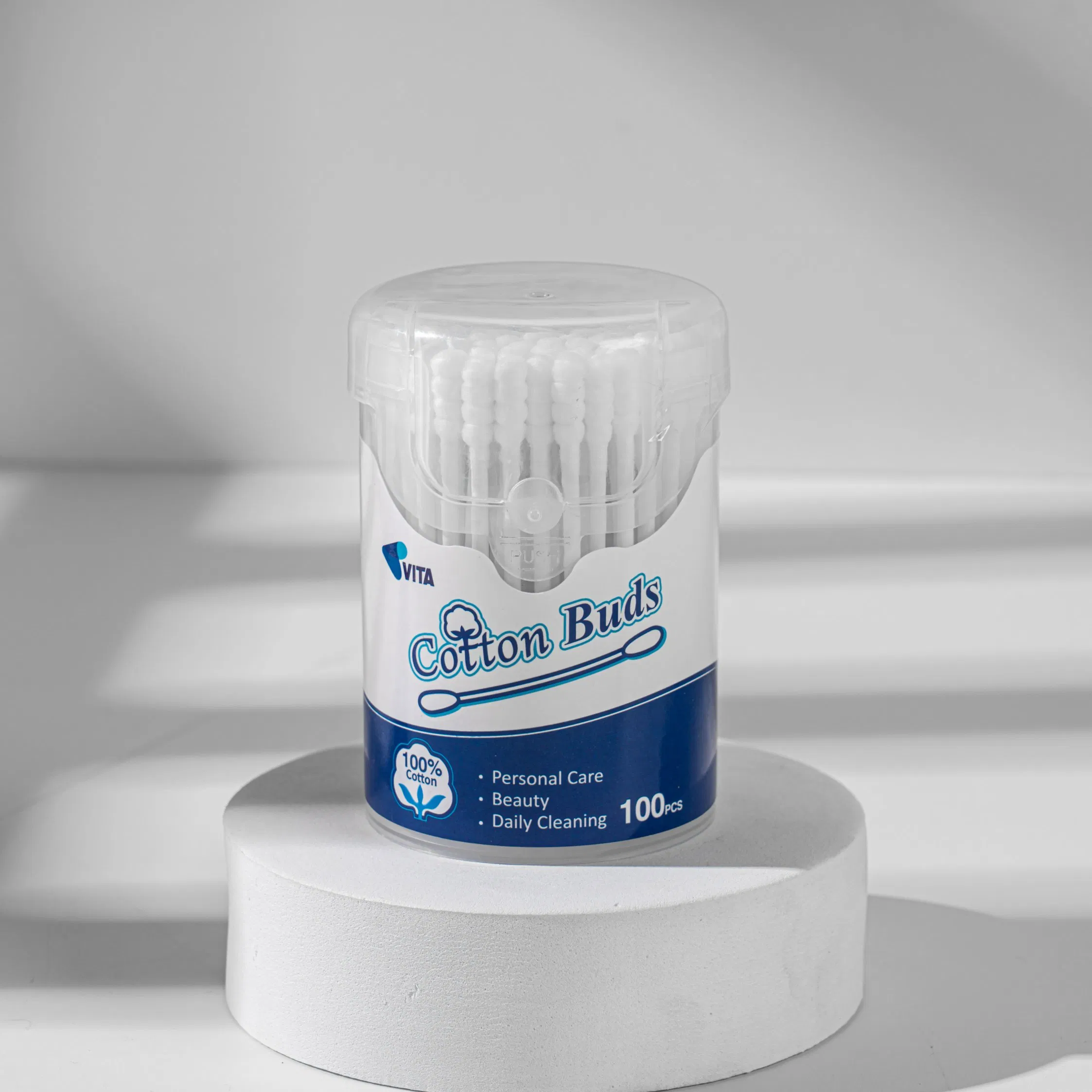 Premium 100 PCS Pure Cotton Swabs for Safe Cleaning