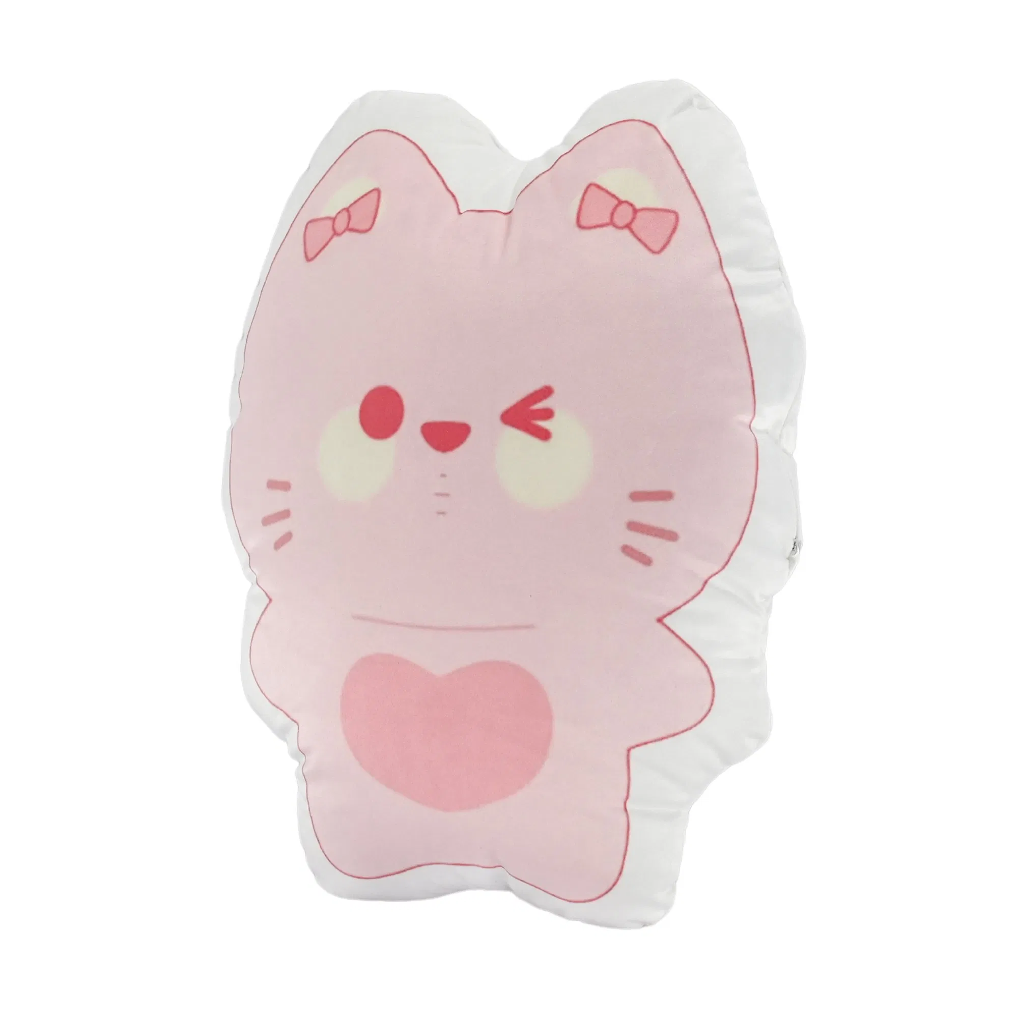 Custom Pink Cat Pillow Home Decor Pillows Soft Polyester Custom Pillow