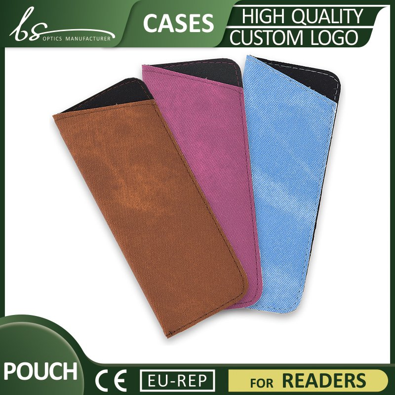 Readers PU Leather Wholesale Custom Best Reading Glasses Case Pouch