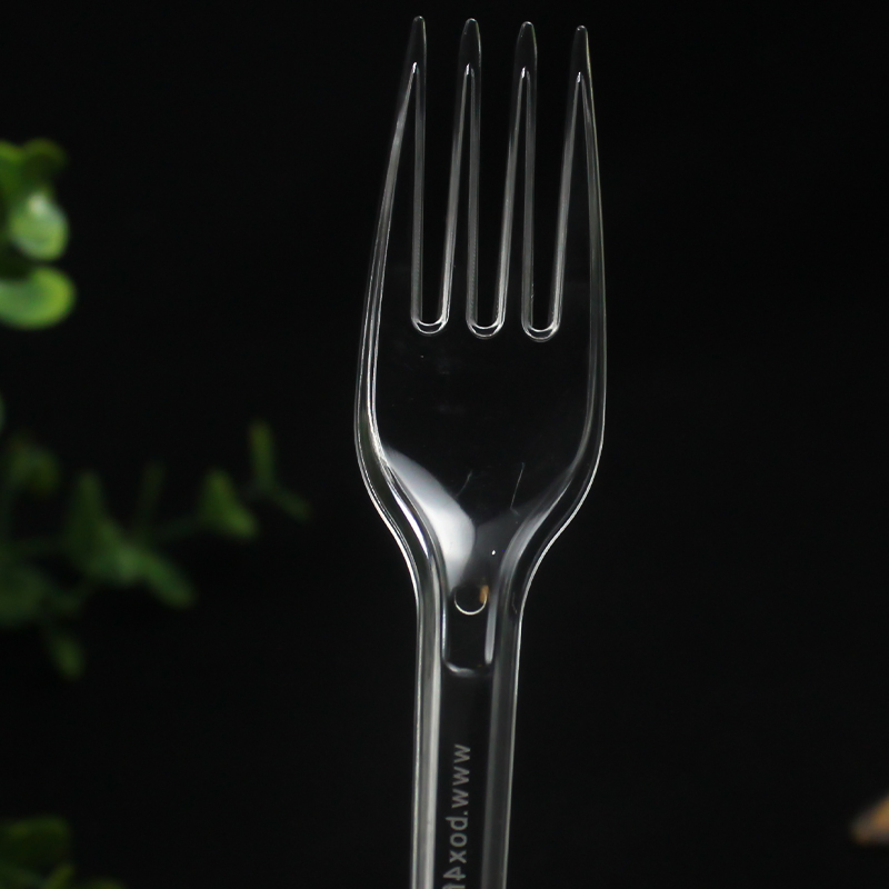 2g PS Clear Fork Disposable Plastic Cutlery 165mm PS Plastic Fork
