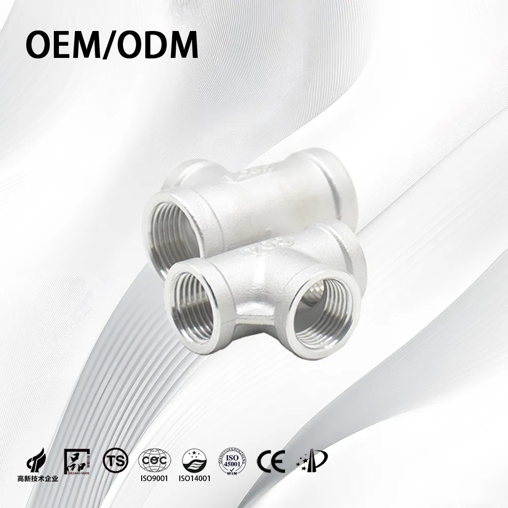 Stainless Steel OEM Corrosion Resistant Seamless Threaded Pipe Fitting Tee
