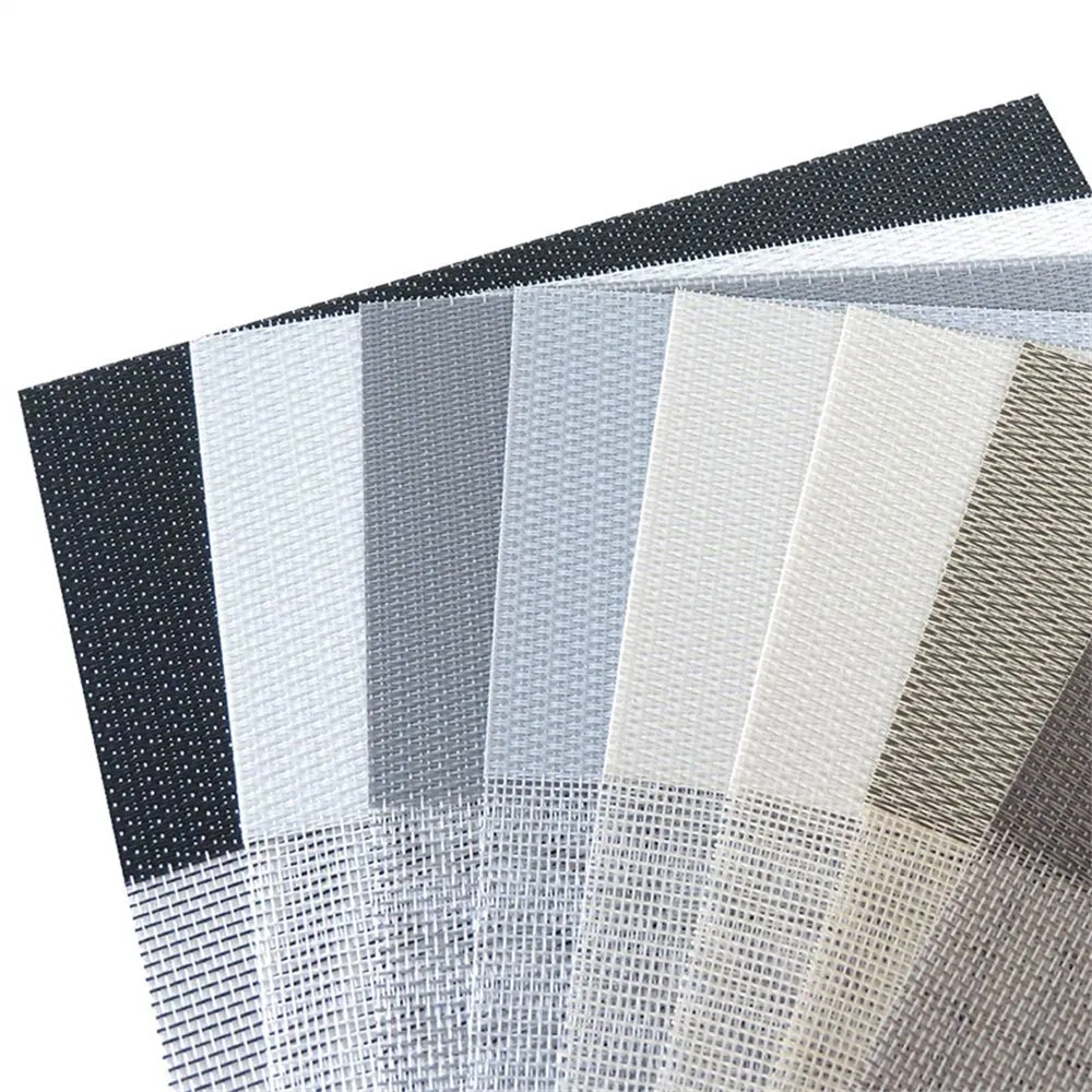 Custom Waterproof Blackout Roller Blinds Fabrics– PVC Dual Day & Night Zebra Sunscreen Window Blinds for Indoor Home Office Hotel Blinds Fabric