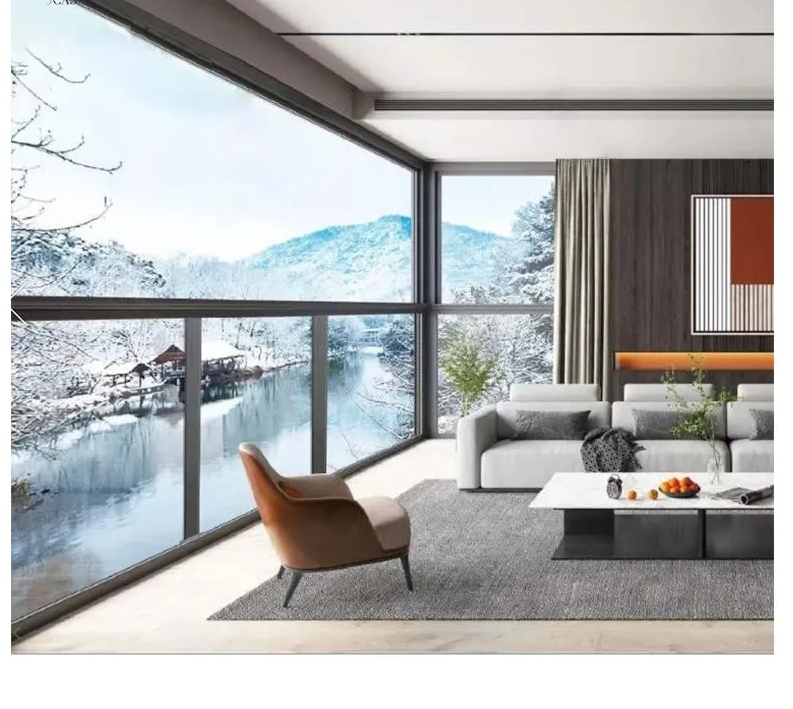 2024 Latest Automatic Vertical Slide Electric Lift up Double Glass Aluminum Frame Single Hung Window