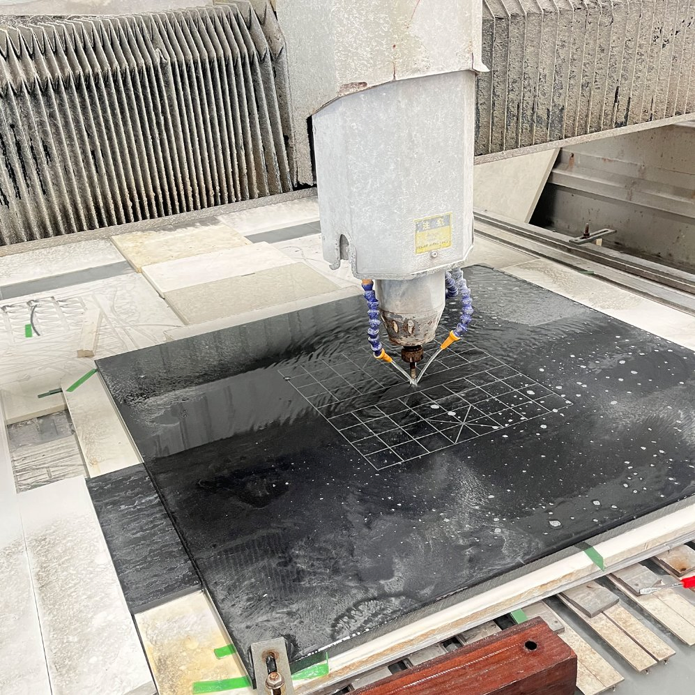 Indian Black Galaxy Granite Prefab Countertop Granite Worktop Granite Vanity Top