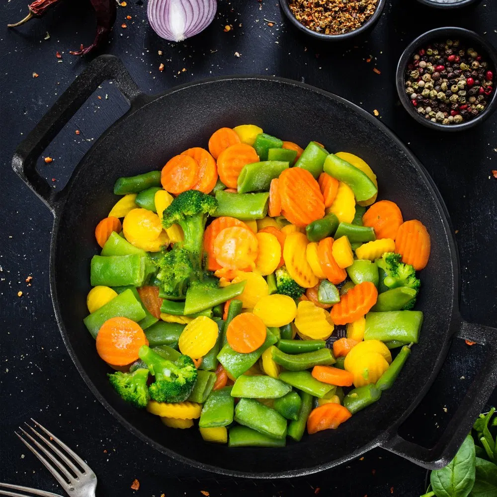 Чугунная сковорода вок 31 см с антипригарным покрытием