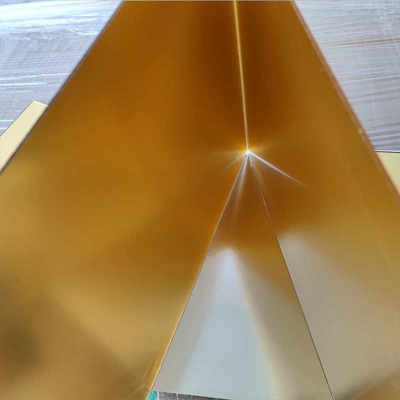 Golden Silver Mirror Acrylic Plate Manufacturer 1mm Mirror Perspex Laminate Plate in Stock CNC Machining Parts Mirror PMMA Board