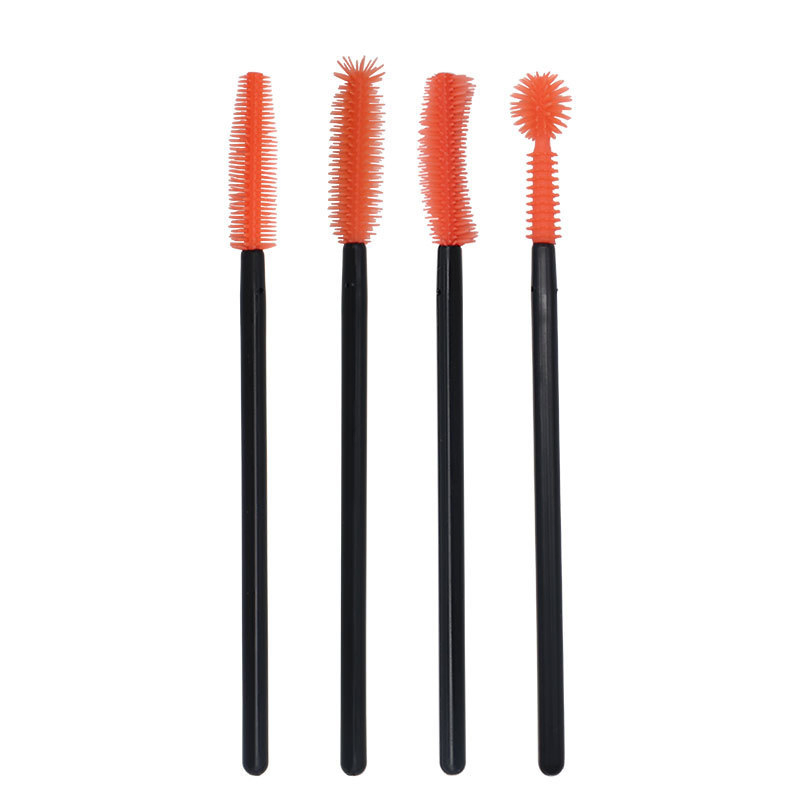 Mt Lashes Supplier Colorful Disposable Mascara Brush Silicone Head Wands Applicator Makeup Brush