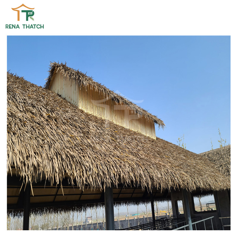 Cheap Anti-UV Synthetic Palm Leaves Roof Thatch Roof Tiles Artificial Thatch Roof