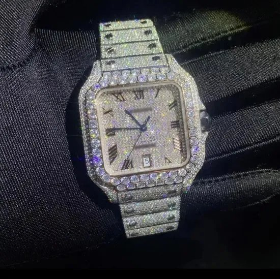 Brand New Best Selling Stainless Steel High Quality Trend Calendar Diamond Women's Watch