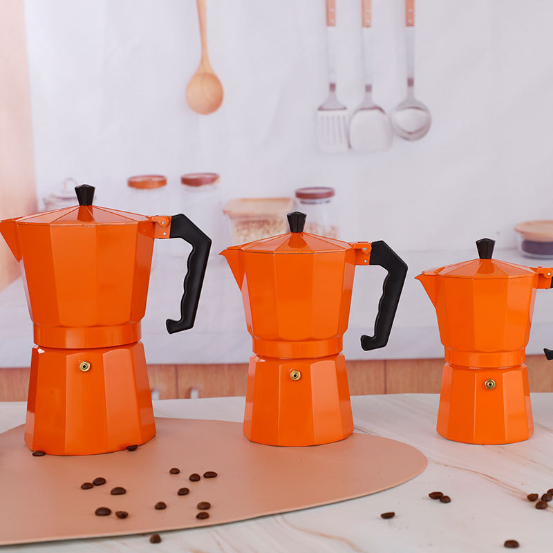 1/2/3/4/6/9/12 Cups Wholesale Factory Suppliers OEM Black/Red Styles Espresso Maker Aluminum Coffee Moka Pot