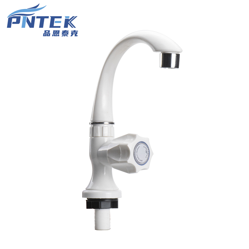 2022 Pntek High Quality PVC Kitchen Bathroom 1/2inch PP Bibcock Ivory Water Tap