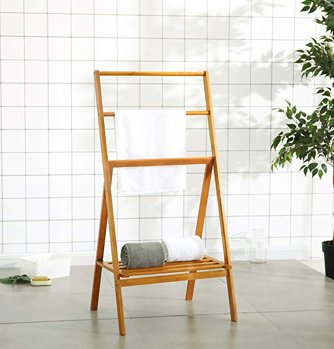 3 Tier Bamboo Bathroom Towel Rack