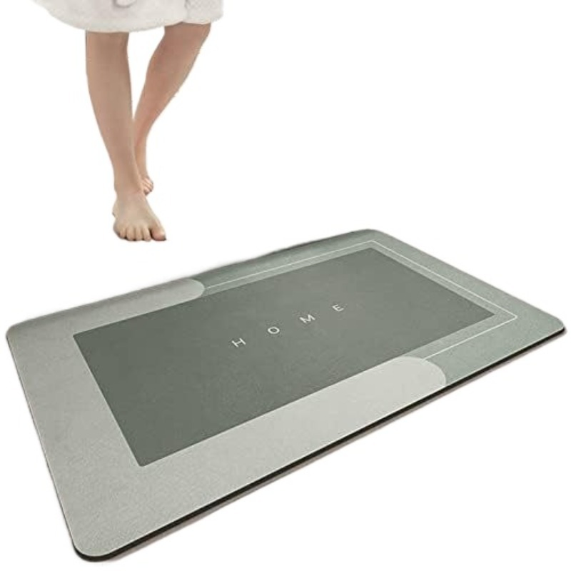 Hot Selling Universal Absorbent Diatomite Quick-Drying Easy-Cleaning Rubber Bottom Anti-Slip Bath Mat