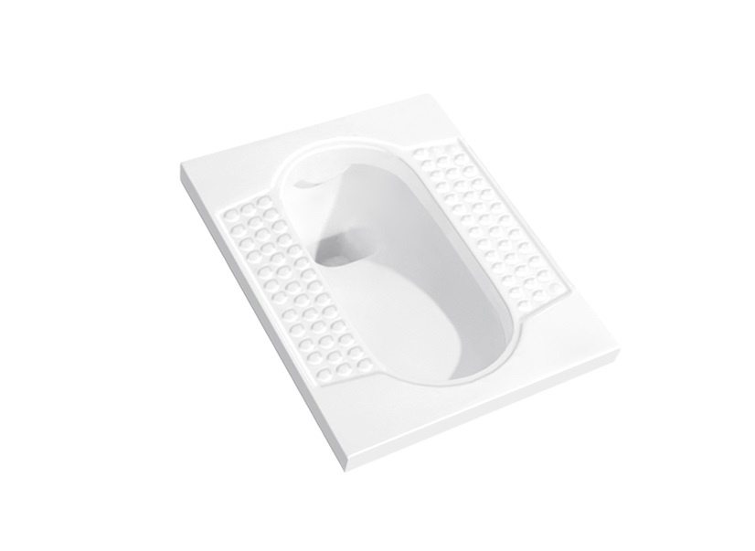 Wholesale Factory Direct Cheap Price Rectangular Squat Toilet Pan Bathroom Wc Squatting Pan with S-Shaped Odor-Proof Bend