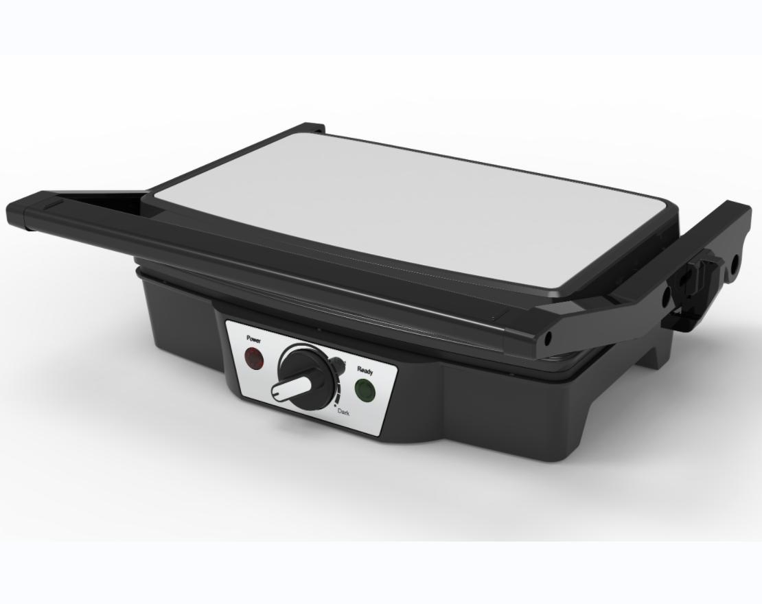 Electric Smoking Less BBQ Griddle Non-Stick Coating Contact Grill