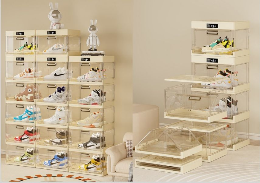 Removable Stackable Plastic Storage BPA-Free Drawers Box Closet Wardrobe in Living