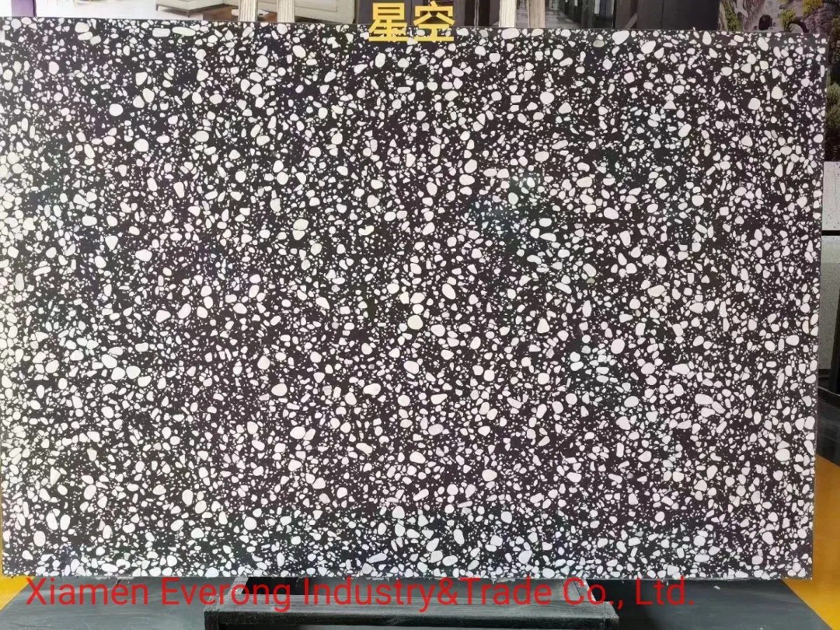 Dark Grey Terrazzo Floor Ceramic Porcelain Tiles 60X60cm Non-Slip